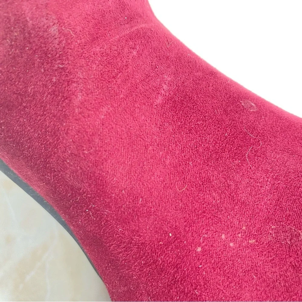 Burgundy Suede Ankle Boots - Size 39/US 8 - H&M Excellent Condition - Picture 12 of 14